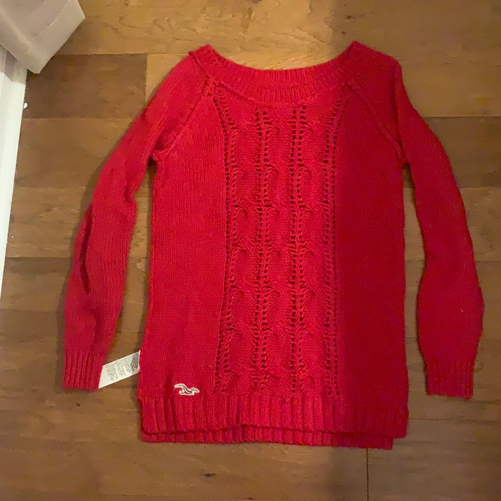 Red Hollister tunic sweater